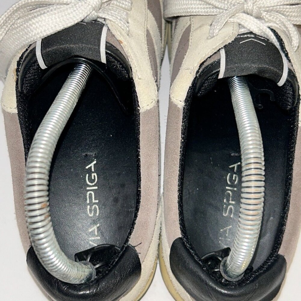 Via Spiga Suede Leather Two Tone Sneakers Casual Comfort Shoes Womens Size 8.5M - Picture 7 of 13